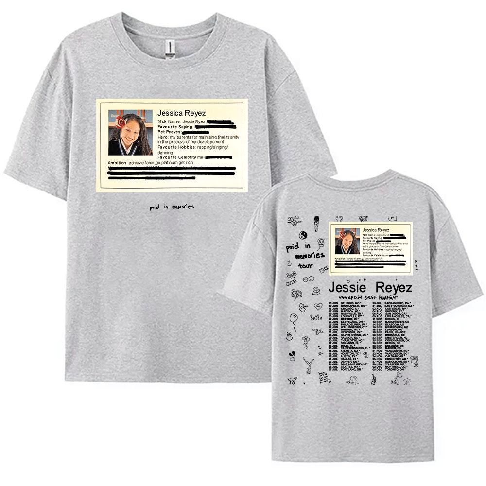 JESSIE REYEZ PAID IN MEMORIES Tour Tshirts 2025 New Album Printing Tshirt WomenMen Clothing Round Neck Cotton Female T Shirts 2XL
JESSIE REYEZ PAID IN MEMORIES Tour Tshirts 2025 New Album Printing Tshirt WomenMen Clothing Round Neck Cotton Female T Shirts 2XL