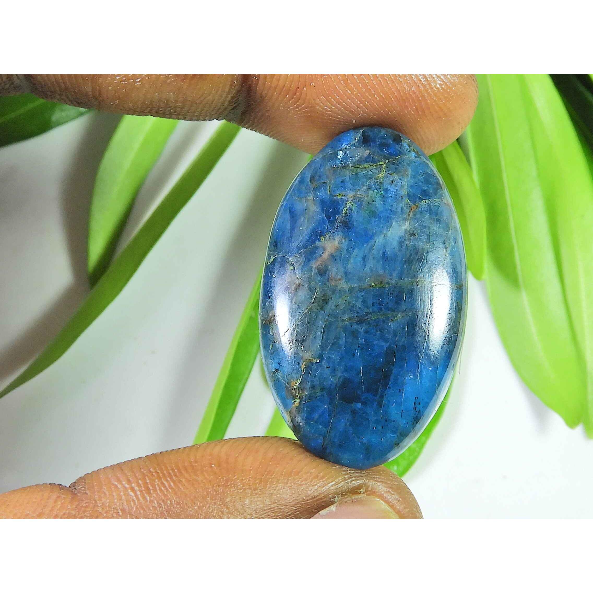 44Cts Genuine Neon Blue Apatite Oval Crystal Cabochon Loose Gemstone 20X34MM SK-2091
44Cts Genuine Neon Blue Apatite Oval Crystal Cabochon Loose Gemstone 20X34MM SK-2091