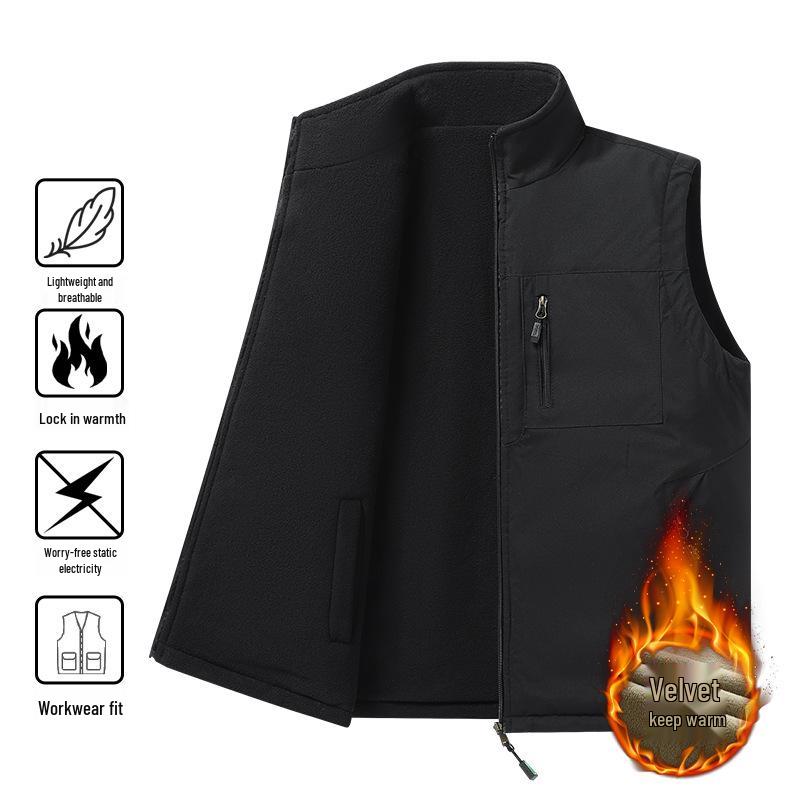 2025 Men s Reversible Fleece-Lined Outdoor Work Vest with Multiple Pockets 4XL чорний
2025 Men s Reversible Fleece-Lined Outdoor Work Vest with Multiple Pockets 4XL чорний