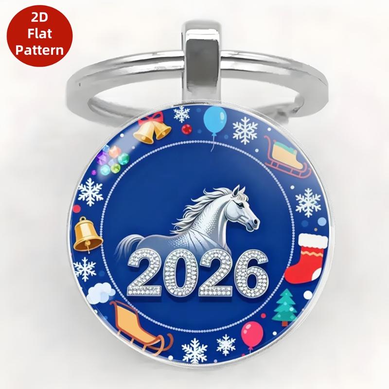 Fashionable 2026 Year Of The Horse Design Dome Glass Alloy Keychain Zodiac Pony Pattern Car Keyring New Year Gift A7
Fashionable 2026 Year Of The Horse Design Dome Glass Alloy Keychain Zodiac Pony Pattern Car Keyring New Year Gift A7
