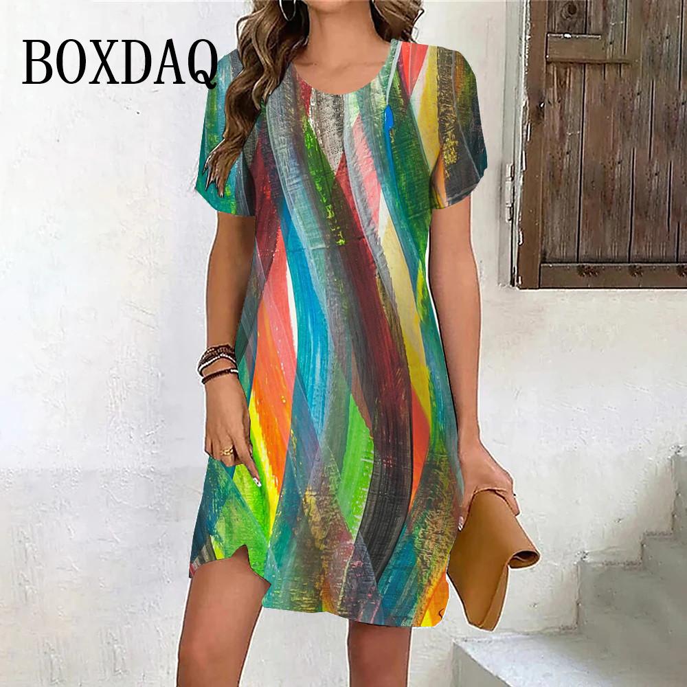 Tie Dye красочные картины полосатое платье женское 3D принт с коротким рукавом мини платье повседневный пуловер свободные женские новые ретро платья S
Tie Dye красочные картины полосатое платье женское 3D принт с коротким рукавом мини платье повседневный пуловер свободные женские новые ретро платья S