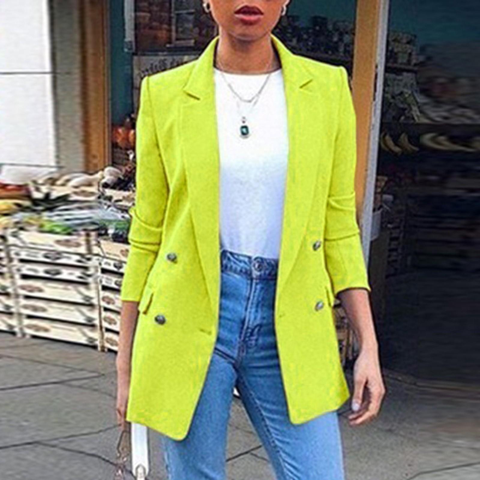 Жіноче суцільне кольорове модне пальто-кардиган із лацканами, приталеного крою, з розрізом і кишенею M жовтий
Жіноче суцільне кольорове модне пальто-кардиган із лацканами, приталеного крою, з розрізом і кишенею M жовтий