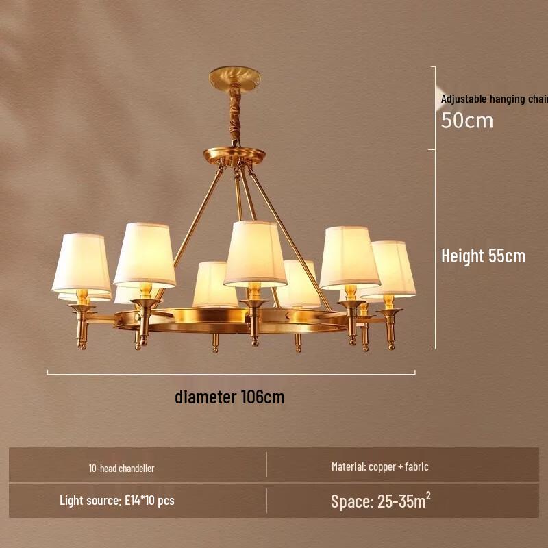 OEING Vintage Farmhouse 10-Light Chandelier with 3-Color LED
OEING Vintage Farmhouse 10-Light Chandelier with 3-Color LED