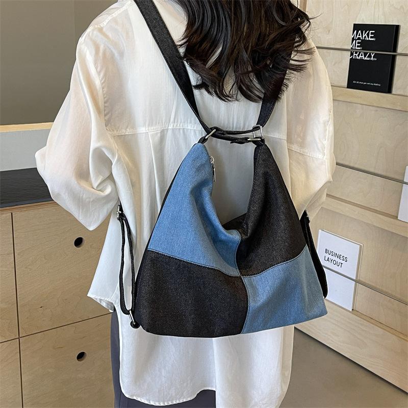 Splicing Contrast Color Tote Bag Women s Large Capacity Casual Fashion Backpack Multifunctional Premium Sense Shoulder Travel Backpack чорний
Splicing Contrast Color Tote Bag Women s Large Capacity Casual Fashion Backpack Multifunctional Premium Sense Shoulder Travel Backpack чорний