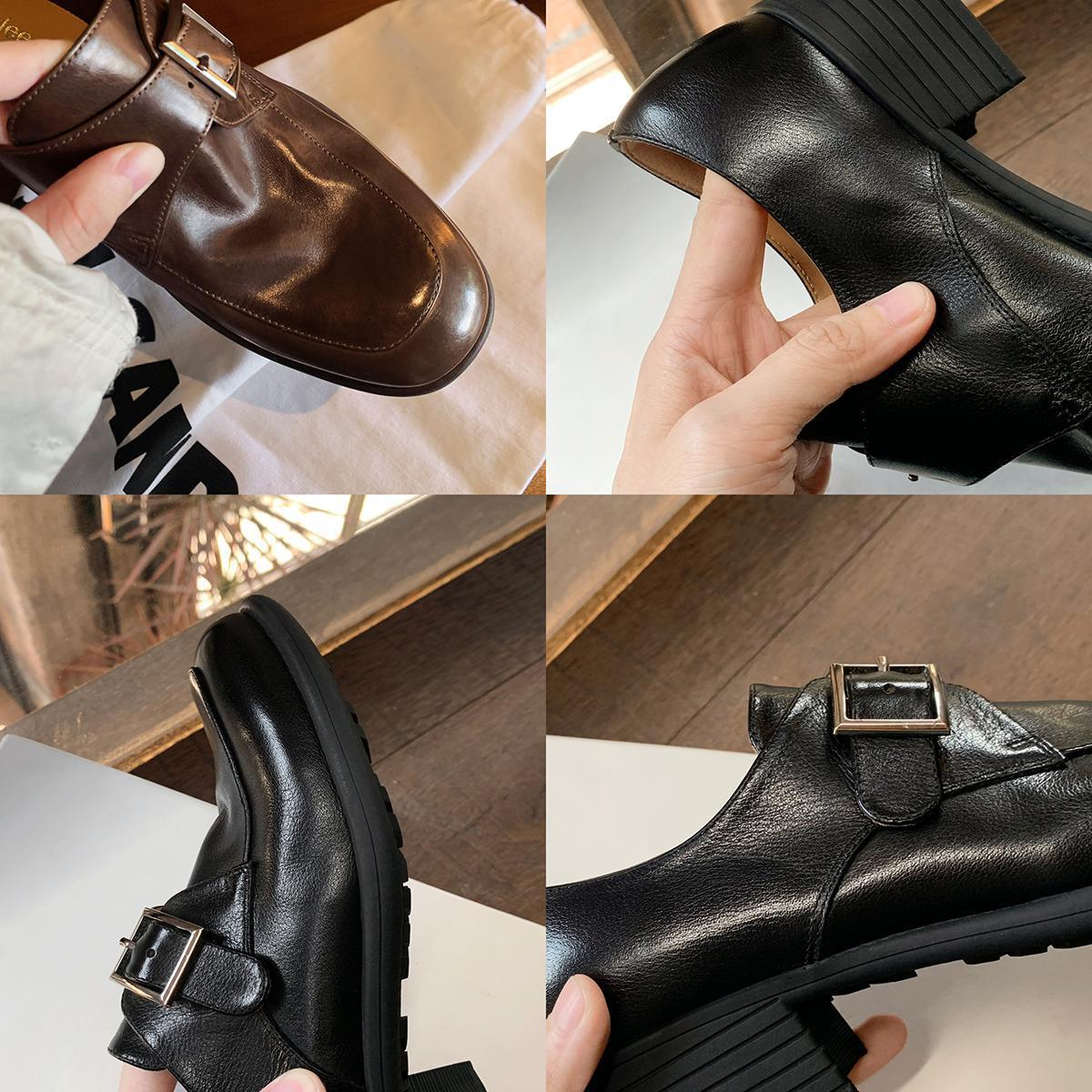 Cowhide version shoes leather square round head buckle with thick heel Oxford small leather shoes women s thick sole 34
Cowhide version shoes leather square round head buckle with thick heel Oxford small leather shoes women s thick sole 34