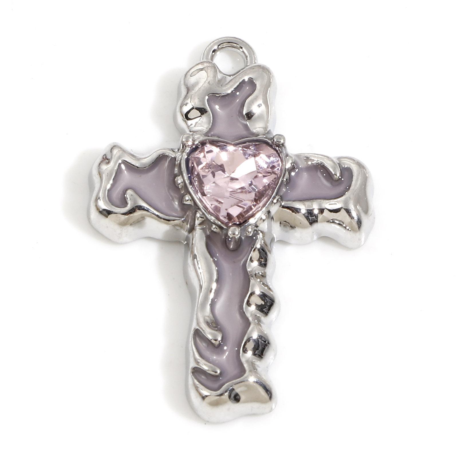 Zinc Based Alloy Religious Cross Charms Enamel Metal Pendants For Handmade Necklace Jewelry Making Findings 28mm x 19mm, 5 PCs
Zinc Based Alloy Religious Cross Charms Enamel Metal Pendants For Handmade Necklace Jewelry Making Findings 28mm x 19mm, 5 PCs