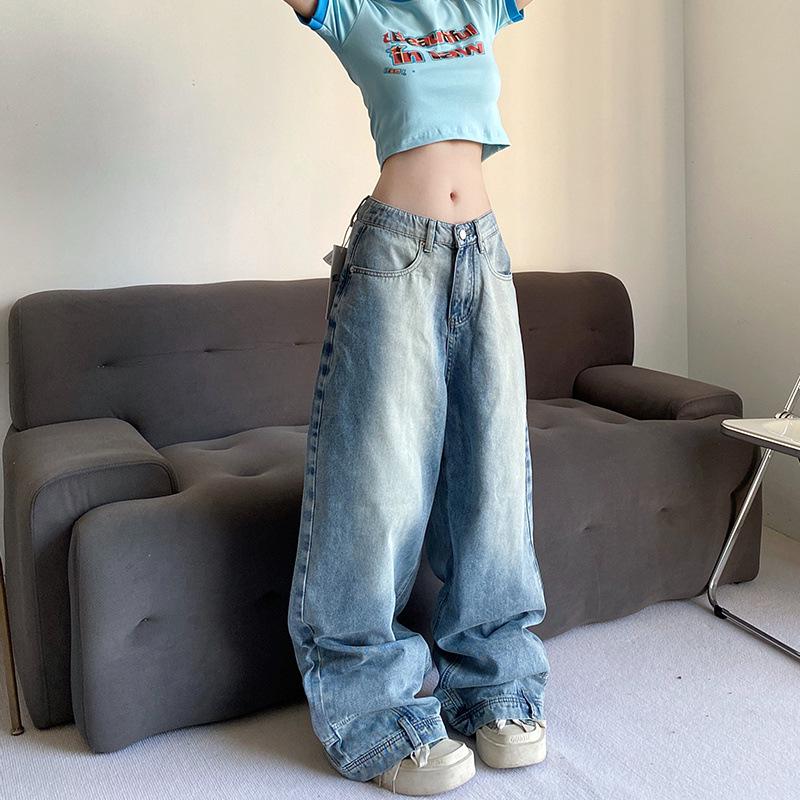 Inverted Pocket Retro Wide-Leg Jeans for Women, Summer 2025 M (for 95-105 jin) синий
Inverted Pocket Retro Wide-Leg Jeans for Women, Summer 2025 M (for 95-105 jin) синий