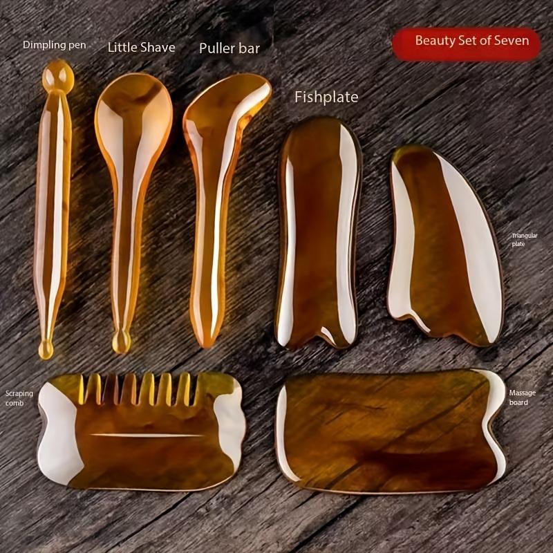 7Pcs Amber Guasha Massage Tools Face Body Massage Beauty Tool Spa Skin Caring Neck Pain Relief Scraper Scraping Massage Board
7Pcs Amber Guasha Massage Tools Face Body Massage Beauty Tool Spa Skin Caring Neck Pain Relief Scraper Scraping Massage Board