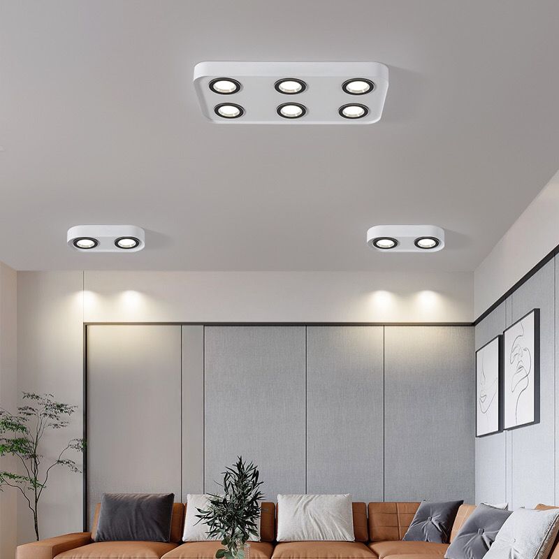 Современная простая спальня с точечным освещением, светодиодный потолочный светильник для поверхностного монтажа