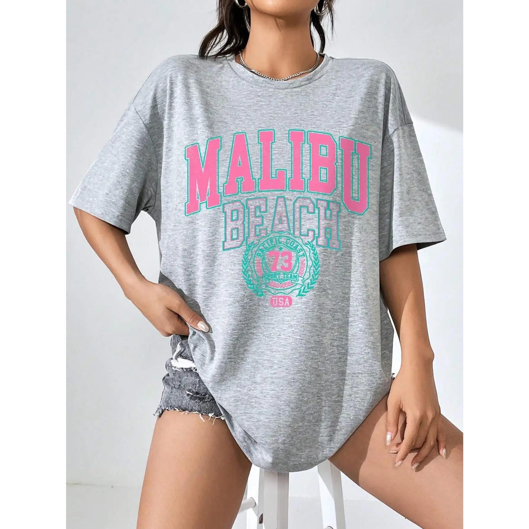 Malibu Beach Letter Print Print Женские футболки Уличные повседневные футболки Летние брендовые футболки Одежда Хип-хоп Дышащие футболки для женщин S
Malibu Beach Letter Print Print Женские футболки Уличные повседневные футболки Летние брендовые футболки Одежда Хип-хоп Дышащие футболки для женщин S