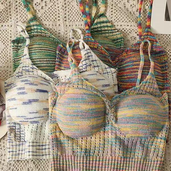 Women s Petite XS Rainbow Stripe Knitted Bandeau Tank Top - Sweet & Spicy Summer Design One Size
Women s Petite XS Rainbow Stripe Knitted Bandeau Tank Top - Sweet & Spicy Summer Design One Size