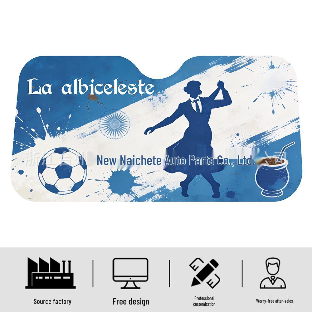 Car Sunshade: Aluminum Foil Bubble Insulation with World Cup Digital Print, EPE Five-Layer Thickness. 140x70 cm серебряный
Car Sunshade: Aluminum Foil Bubble Insulation with World Cup Digital Print, EPE Five-Layer Thickness. 140x70 cm серебряный