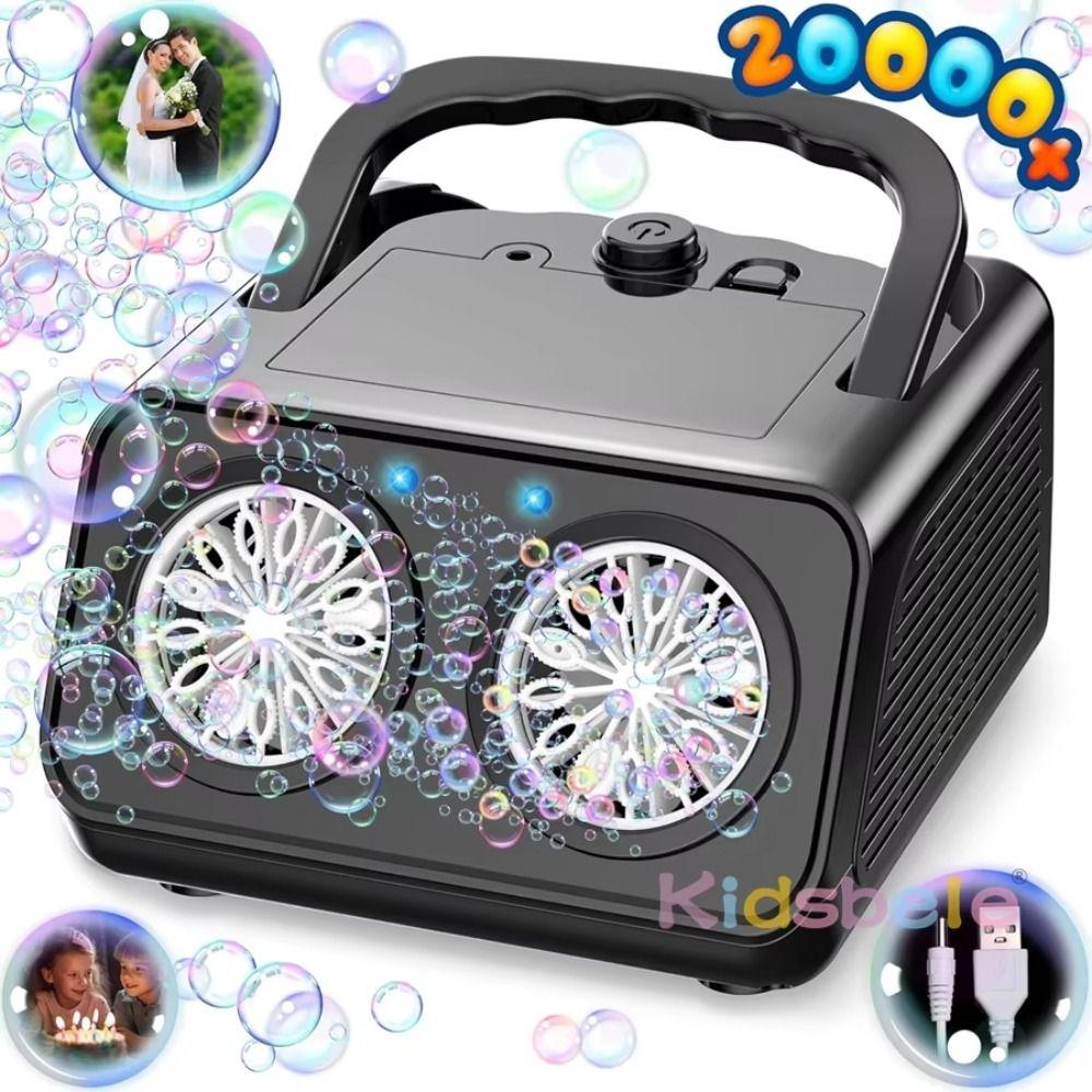 With 2 Fans Automatic Bubble Machine 26 Holes Upgraded Bubble Maker Birthday Wedding чорний
With 2 Fans Automatic Bubble Machine 26 Holes Upgraded Bubble Maker Birthday Wedding чорний