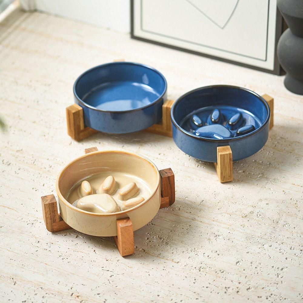 Anti Rollover Cat Slow Food Bowl Japanese Style Pet Water Bowl Pet Ceramic Bowl For Dogs and Cats Style B-Blue
Anti Rollover Cat Slow Food Bowl Japanese Style Pet Water Bowl Pet Ceramic Bowl For Dogs and Cats Style B-Blue