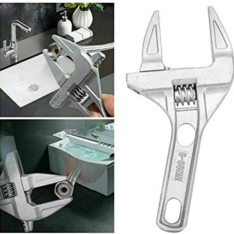 Multifunctional Adjustable Wrench, Large Opening Aluminum Alloy Bathroom Pipe Wrench, Universal Torque Hand Tool срібний
Multifunctional Adjustable Wrench, Large Opening Aluminum Alloy Bathroom Pipe Wrench, Universal Torque Hand Tool срібний