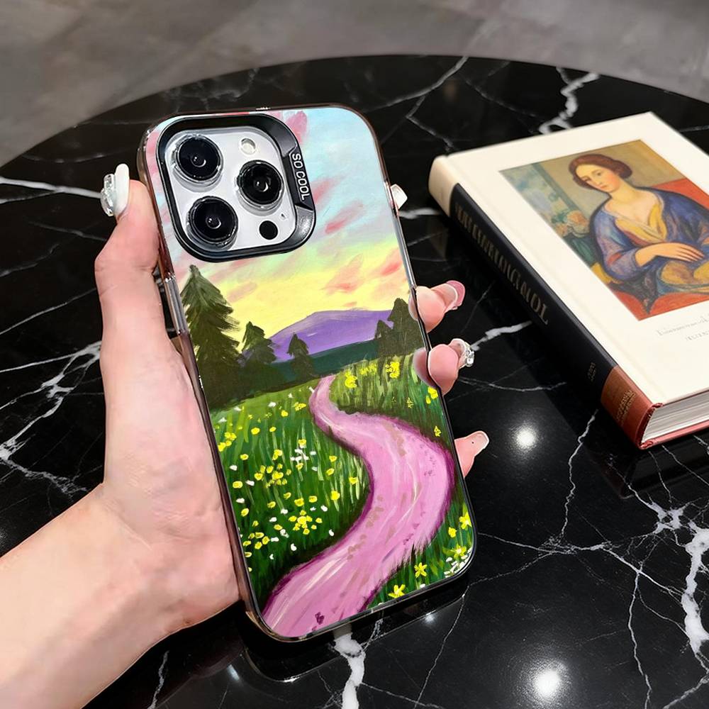 Oil Painting Landscape Phone Case For iPhone 17,16,15,14,13,12,11 Plus,Pro Max,XS,Colorful Silver Phone case Funda Cover iPhone15
Oil Painting Landscape Phone Case For iPhone 17,16,15,14,13,12,11 Plus,Pro Max,XS,Colorful Silver Phone case Funda Cover iPhone15
