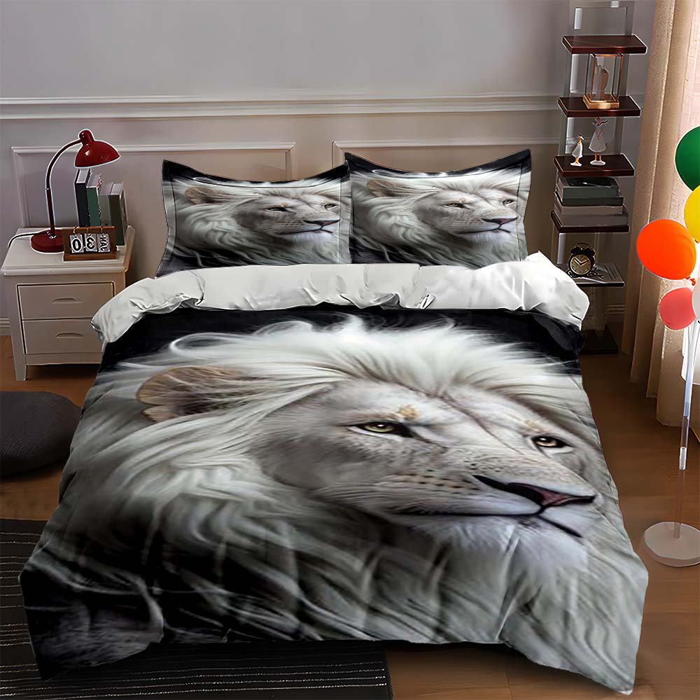 Majestic lion portrait. Bedding Duvet cover sets Duvet covers Pillowcases gifts (1 * Duvet Cover 2 * Pillowcases, without duvet insert) 135x200cm
Majestic lion portrait. Bedding Duvet cover sets Duvet covers Pillowcases gifts (1 * Duvet Cover 2 * Pillowcases, without duvet insert) 135x200cm