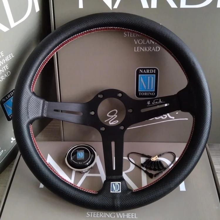 ND 14 Inch 350mm Universal Leather Auto Racing Steering Wheel Deep Corn Drifting Sport Steering Wheel Car Accessories NARDI чорний
ND 14 Inch 350mm Universal Leather Auto Racing Steering Wheel Deep Corn Drifting Sport Steering Wheel Car Accessories NARDI чорний