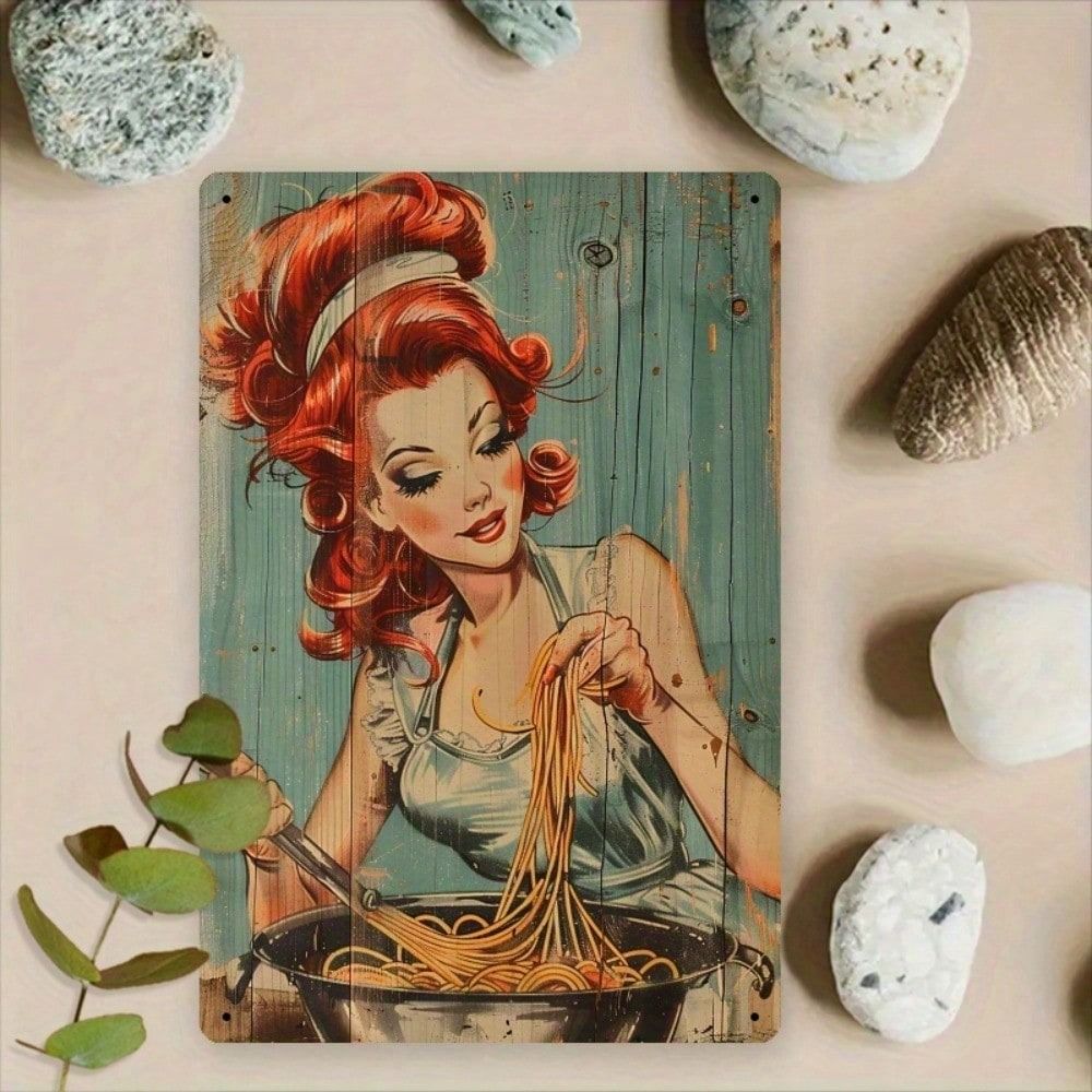 Vintage Metal Tin Sign Chef Pasta Kitchen Wall Decor 8x12 Inch
Vintage Metal Tin Sign Chef Pasta Kitchen Wall Decor 8x12 Inch