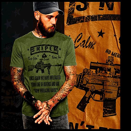 Sniper T-Shirt Military crossed rifle Expert Marksmanship sharpshooter raid tee M
Sniper T-Shirt Military crossed rifle Expert Marksmanship sharpshooter raid tee M