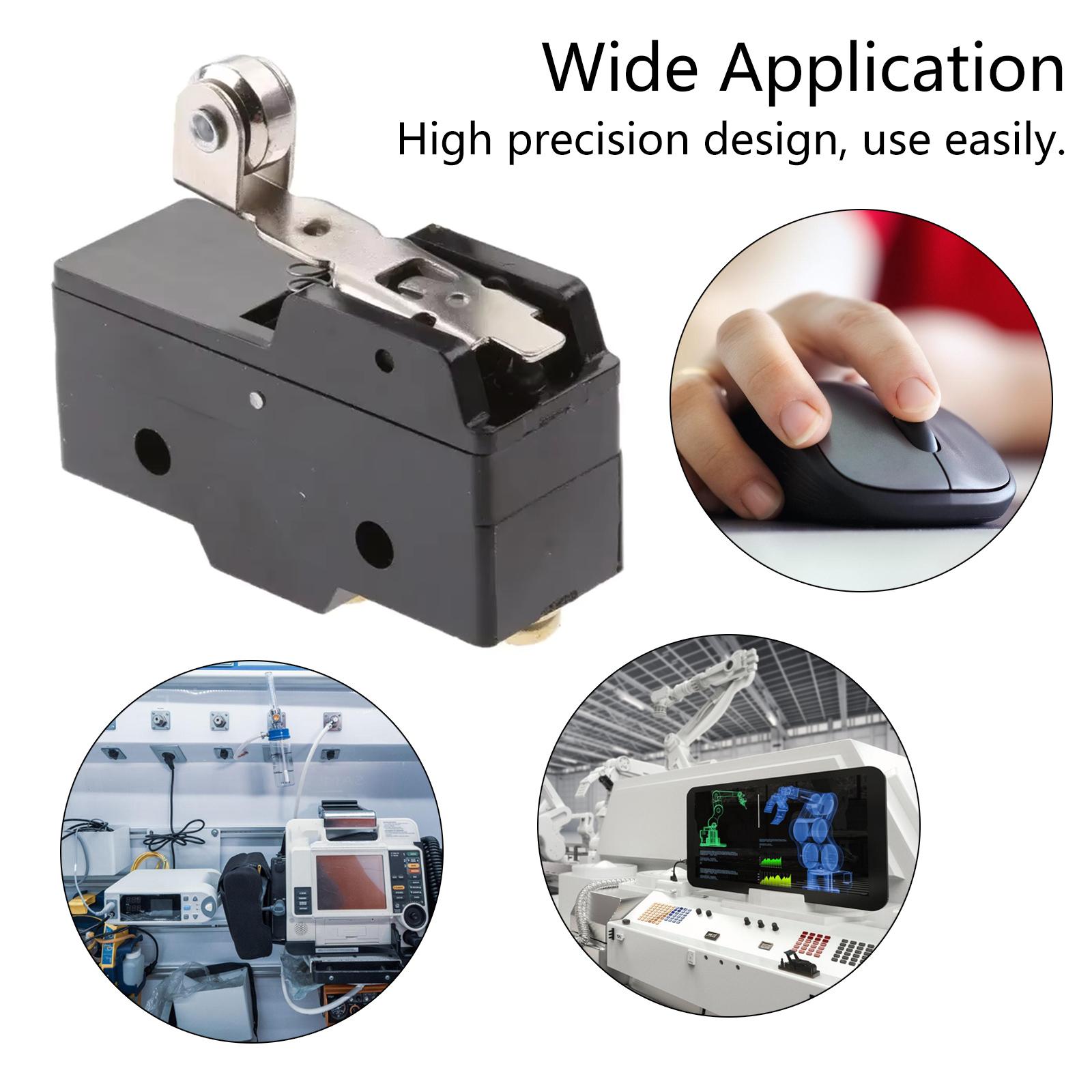 SPDT Momentary Micro Switch Roller Lever Arm 3A Precision Control Limit Switch Simple to Use for Industrial Automation
SPDT Momentary Micro Switch Roller Lever Arm 3A Precision Control Limit Switch Simple to Use for Industrial Automation