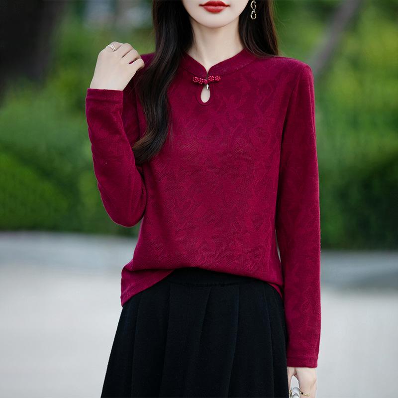 Женский вязаный топ в ретро китайском стиле со стойкой и застежкой-пуговицей пань, жаккардовый дизайн XL (125-135 lbs)
Женский вязаный топ в ретро китайском стиле со стойкой и застежкой-пуговицей пань, жаккардовый дизайн XL (125-135 lbs)