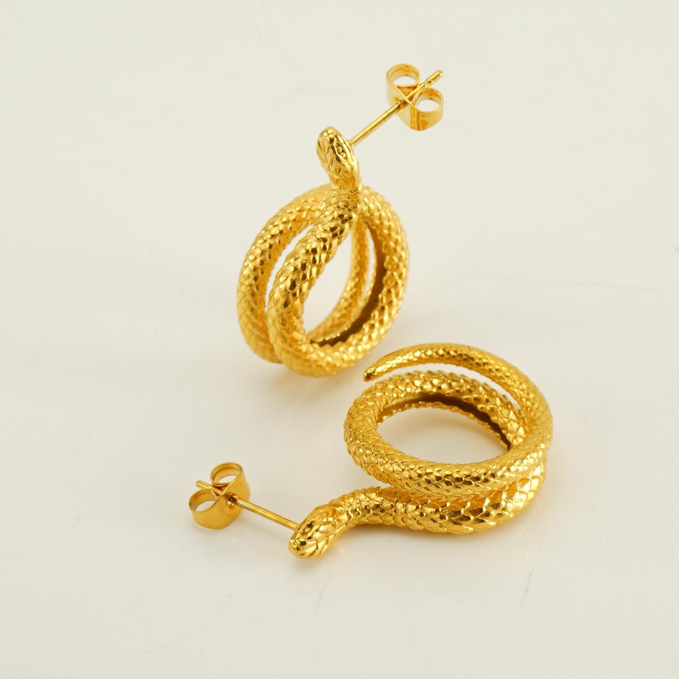 Fashion high-end snake earrings personalized niche temperament earrings stainless steel snake earrings women золотой
Fashion high-end snake earrings personalized niche temperament earrings stainless steel snake earrings women золотой