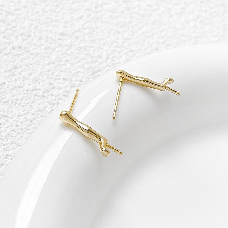 18k Gold-Plated Irregular Baroque Pearl Lava Stud Earrings - Handmade Ear Jewelry Accessories No specification
18k Gold-Plated Irregular Baroque Pearl Lava Stud Earrings - Handmade Ear Jewelry Accessories No specification