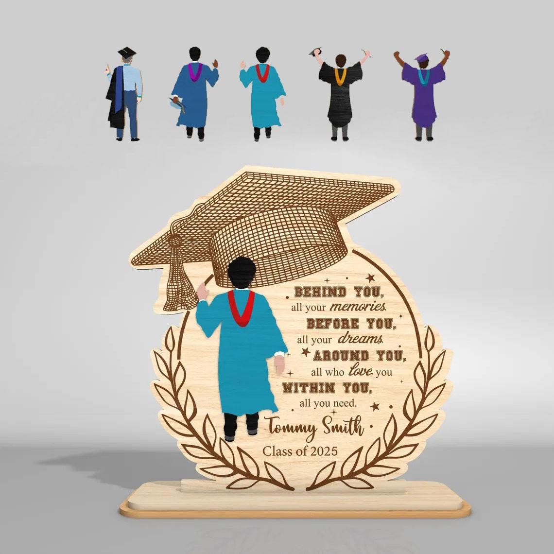Wooden Graduation Plaque with Inspirational Quote Personalized Graduation Gift Party Decoration Stand for Graduate Keepsake Display
Wooden Graduation Plaque with Inspirational Quote Personalized Graduation Gift Party Decoration Stand for Graduate Keepsake Display