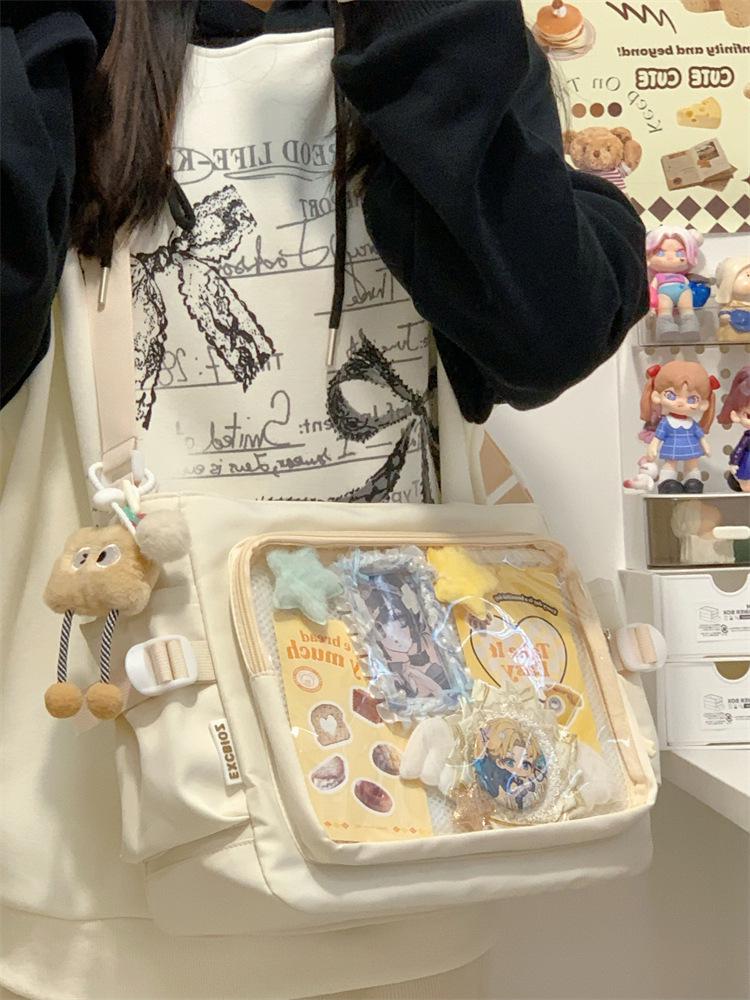 Препі Мінімалістична Аніме Сумка-Месенджер - Велика Місткість, Прозорий Бейдж, Жіноча Кросбоді Іта-Сумка 35*12*27 брудно-білий
Препі Мінімалістична Аніме Сумка-Месенджер - Велика Місткість, Прозорий Бейдж, Жіноча Кросбоді Іта-Сумка 35*12*27 брудно-білий