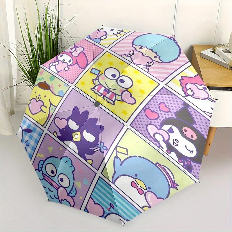 Sanrio Characters,Kawaii Icons Automatic Folding Umbrella Simple 8 Rib Design, Bright Cartoon Pattern, Durable Iron Frame, Suitable For Trav
Sanrio Characters,Kawaii Icons Automatic Folding Umbrella Simple 8 Rib Design, Bright Cartoon Pattern, Durable Iron Frame, Suitable For Trav