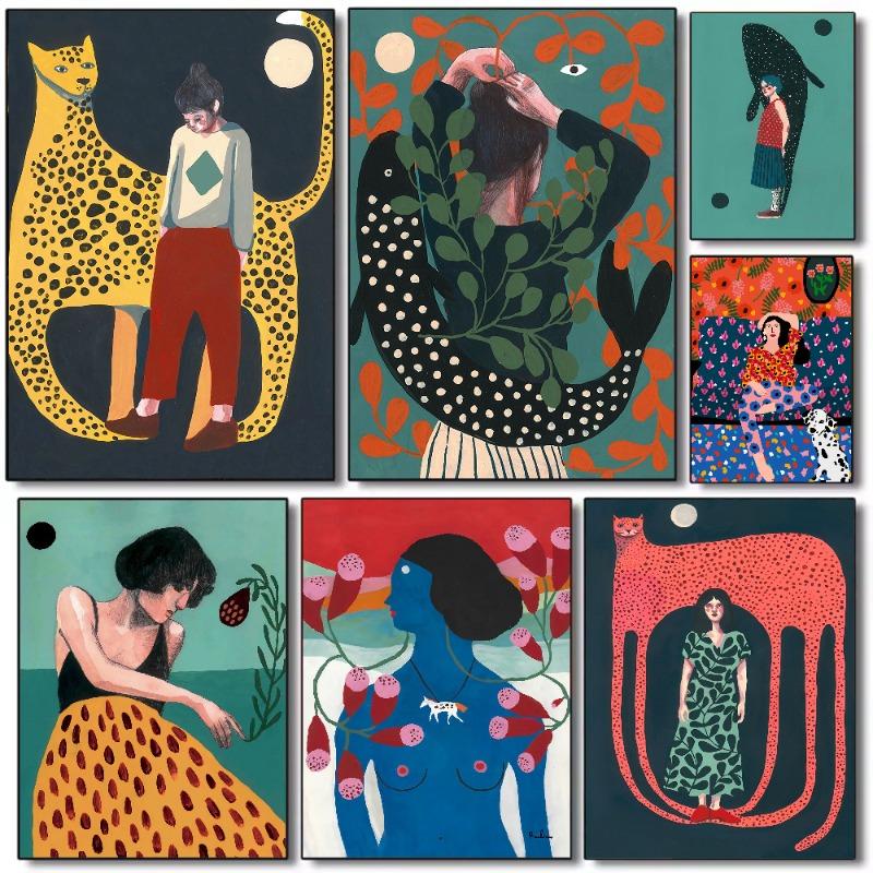 Leopard And Female Art Poster HD art sticky wall waterproof home living room bedroom bar aesthetic decoration 21cm×30cm NoFrame
Leopard And Female Art Poster HD art sticky wall waterproof home living room bedroom bar aesthetic decoration 21cm×30cm NoFrame