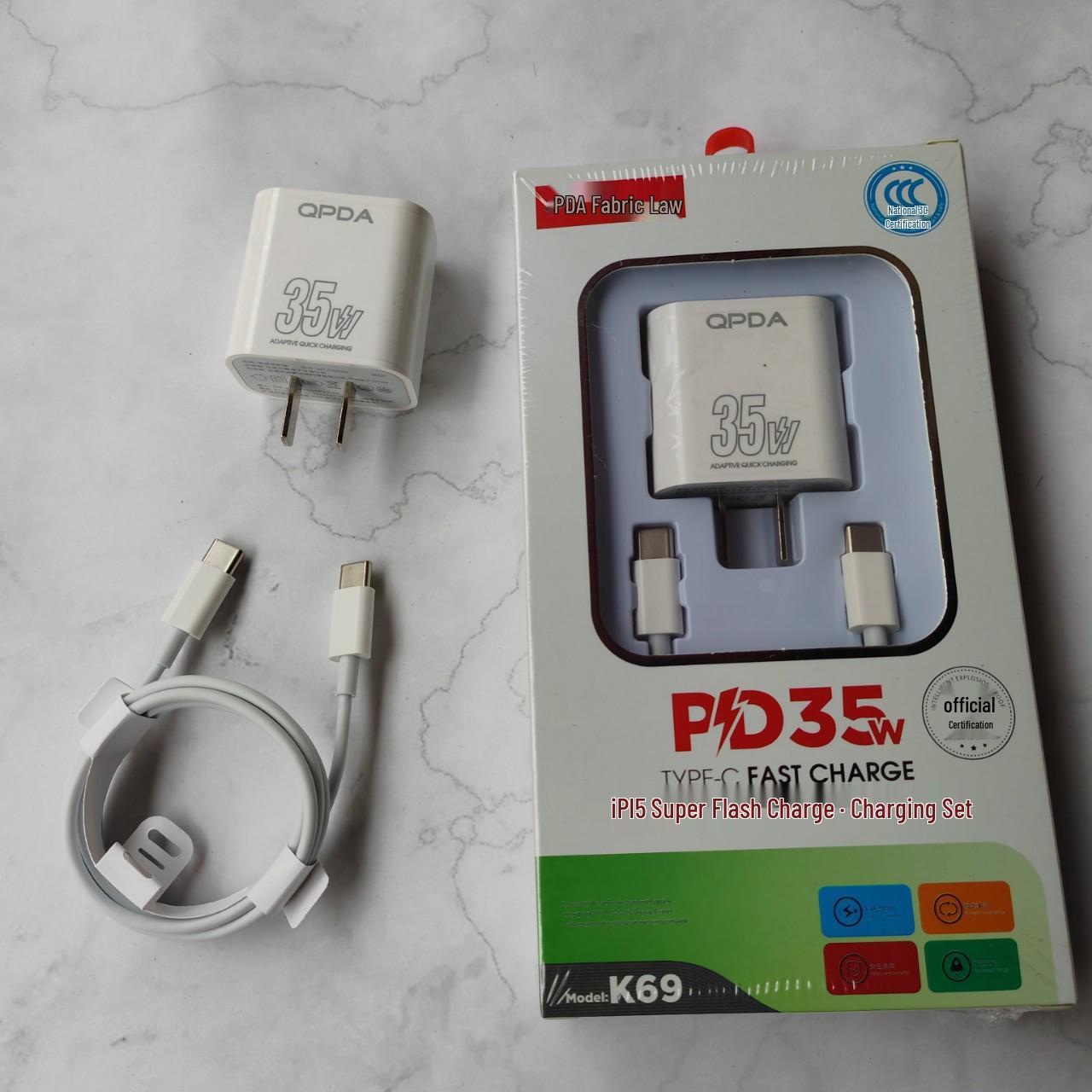 Brand K69 35W PD Charging Set for Android & Apple, 3C Certified Set for Model 15
Brand K69 35W PD Charging Set for Android & Apple, 3C Certified Set for Model 15