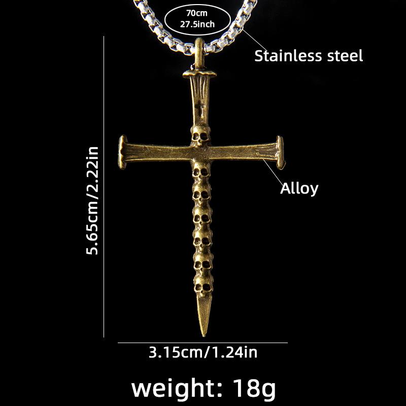 Hip-hop Mini Skull Cross Stainless Steel Necklace for Men, Personalized Dominant Long Sweater Chain Accessory
Hip-hop Mini Skull Cross Stainless Steel Necklace for Men, Personalized Dominant Long Sweater Chain Accessory