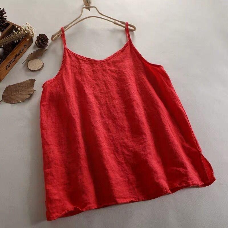 Summer Simple All-match Top Loose Thin Camisole Solid V-neck Vest Women Clothing Sleeveless Casual Highstreet Holiday T-shirt 2XL червоний
Summer Simple All-match Top Loose Thin Camisole Solid V-neck Vest Women Clothing Sleeveless Casual Highstreet Holiday T-shirt 2XL червоний