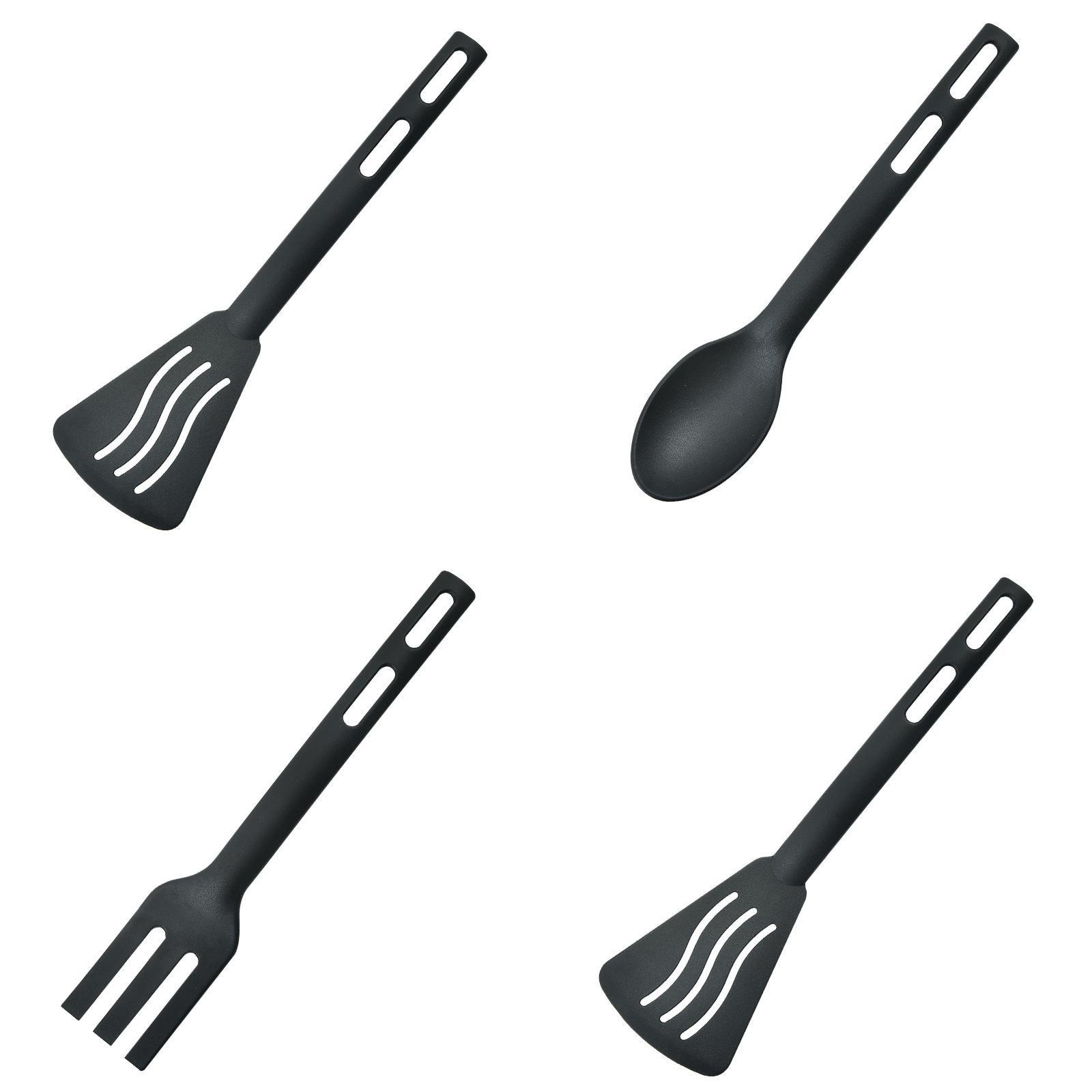 Children Nylon Kitchen Utensil Set Small Size Four Piece Including Spoon Slotted Turner Fork and Slotted Ladle for Cooking Activities One Size чорний
Children Nylon Kitchen Utensil Set Small Size Four Piece Including Spoon Slotted Turner Fork and Slotted Ladle for Cooking Activities One Size чорний