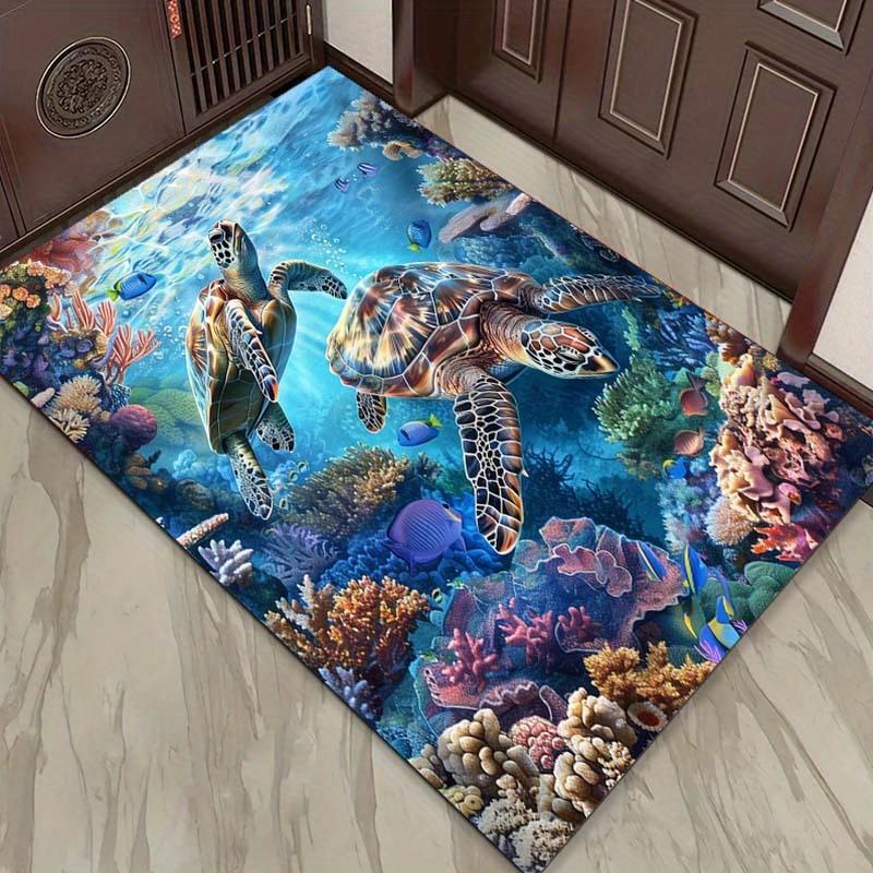 3D Underwater Coral Turtle Print Non-Slip Rug, Soft Plush Carpet for Living Room Bedroom Decor, Ocean Theme Floor Mat 40x60cm
3D Underwater Coral Turtle Print Non-Slip Rug, Soft Plush Carpet for Living Room Bedroom Decor, Ocean Theme Floor Mat 40x60cm