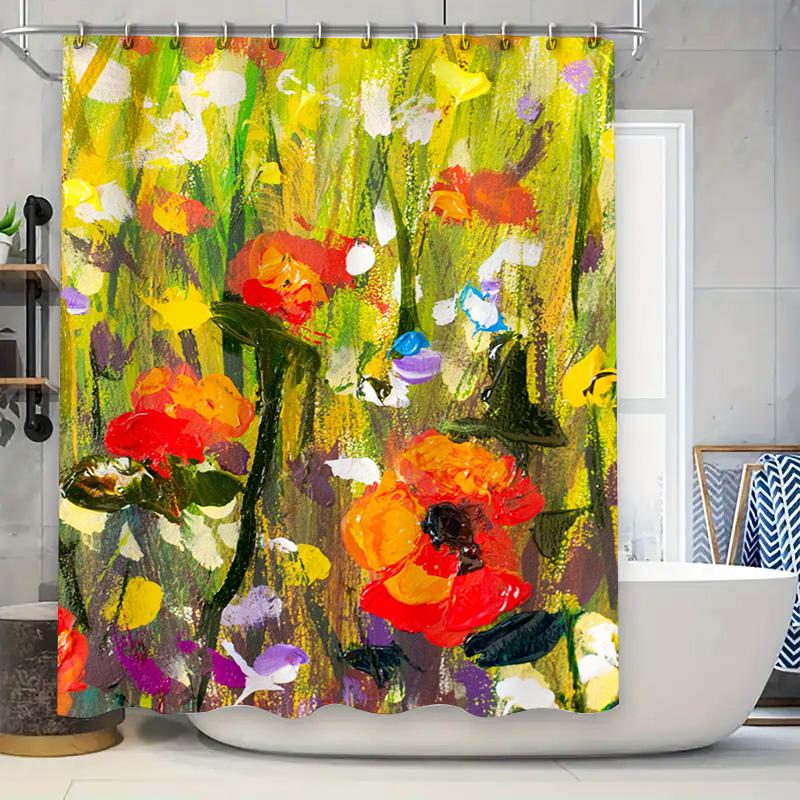 Colorful Floral Shower Curtain Modern Bathroom Decor Artistic Print Waterproof Fabric Yellow Green Red Orange Black Purple White W60H190(CM)-1 Pcs
Colorful Floral Shower Curtain Modern Bathroom Decor Artistic Print Waterproof Fabric Yellow Green Red Orange Black Purple White W60H190(CM)-1 Pcs