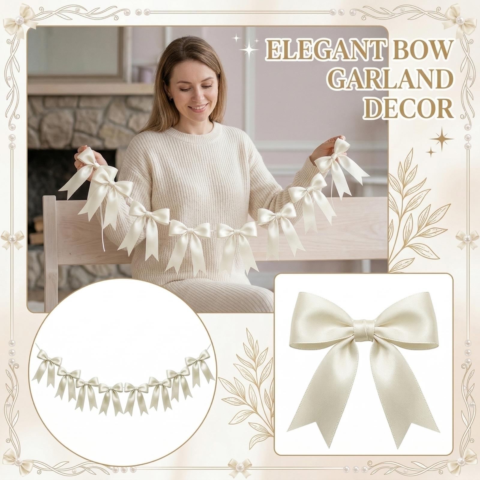 Decorative Ribbon Bow Garland Banner for Party Event Wedding Home Wall Hanging Festival Celebration Craft DIY Decoration One Size бежевый
Decorative Ribbon Bow Garland Banner for Party Event Wedding Home Wall Hanging Festival Celebration Craft DIY Decoration One Size бежевый