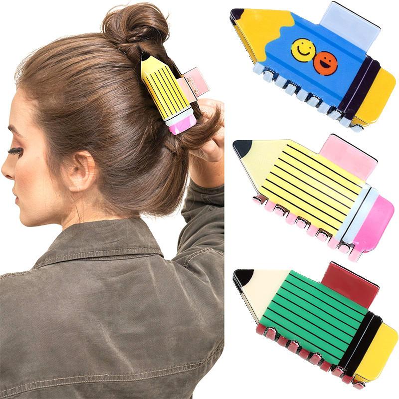 Acrylic Striped Pencil Hair Clip for Women Elegant Fun Shark Clip Fashion Girl Ponytail Hair Clamp
Acrylic Striped Pencil Hair Clip for Women Elegant Fun Shark Clip Fashion Girl Ponytail Hair Clamp
