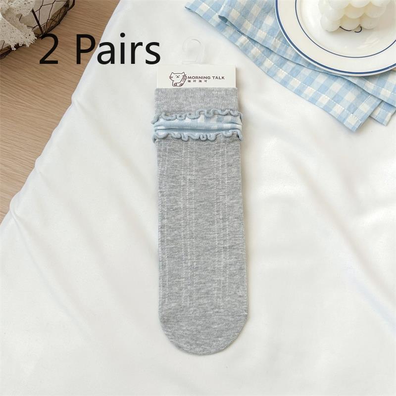 2 Pairs of Blue and White Summer Lightweight Mesh Breathable Girls Mid-length Sweet and Cute Lace Cotton Socks for Spring and Summer 2 pairs серый
2 Pairs of Blue and White Summer Lightweight Mesh Breathable Girls Mid-length Sweet and Cute Lace Cotton Socks for Spring and Summer 2 pairs серый