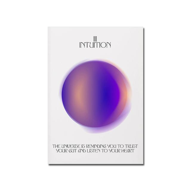 Аура Энергия Плакат Закон Притяжения Цитата Художественный Принт Абстрактный Градиент Холст Картина Минималистичная Настенная Картина Гостиный Домашний Декор 21cm×30cm No Frame