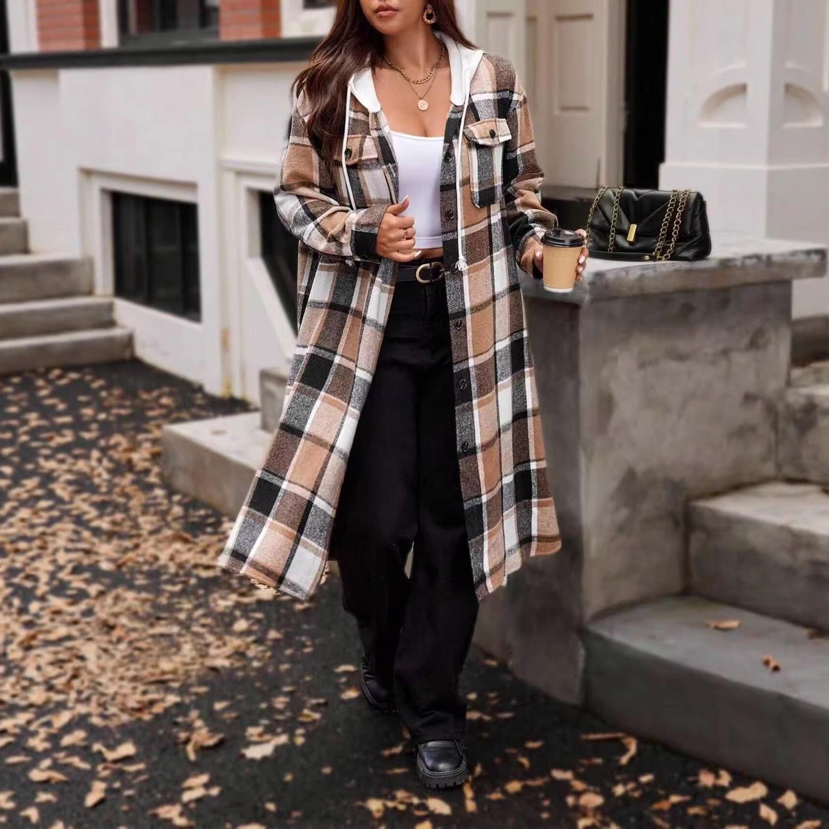 Осень/Зима 2025 Европейско-Американский Стиль Клетчатое Худи Тренч Double Extra Large коричневый
Осень/Зима 2025 Европейско-Американский Стиль Клетчатое Худи Тренч Double Extra Large коричневый