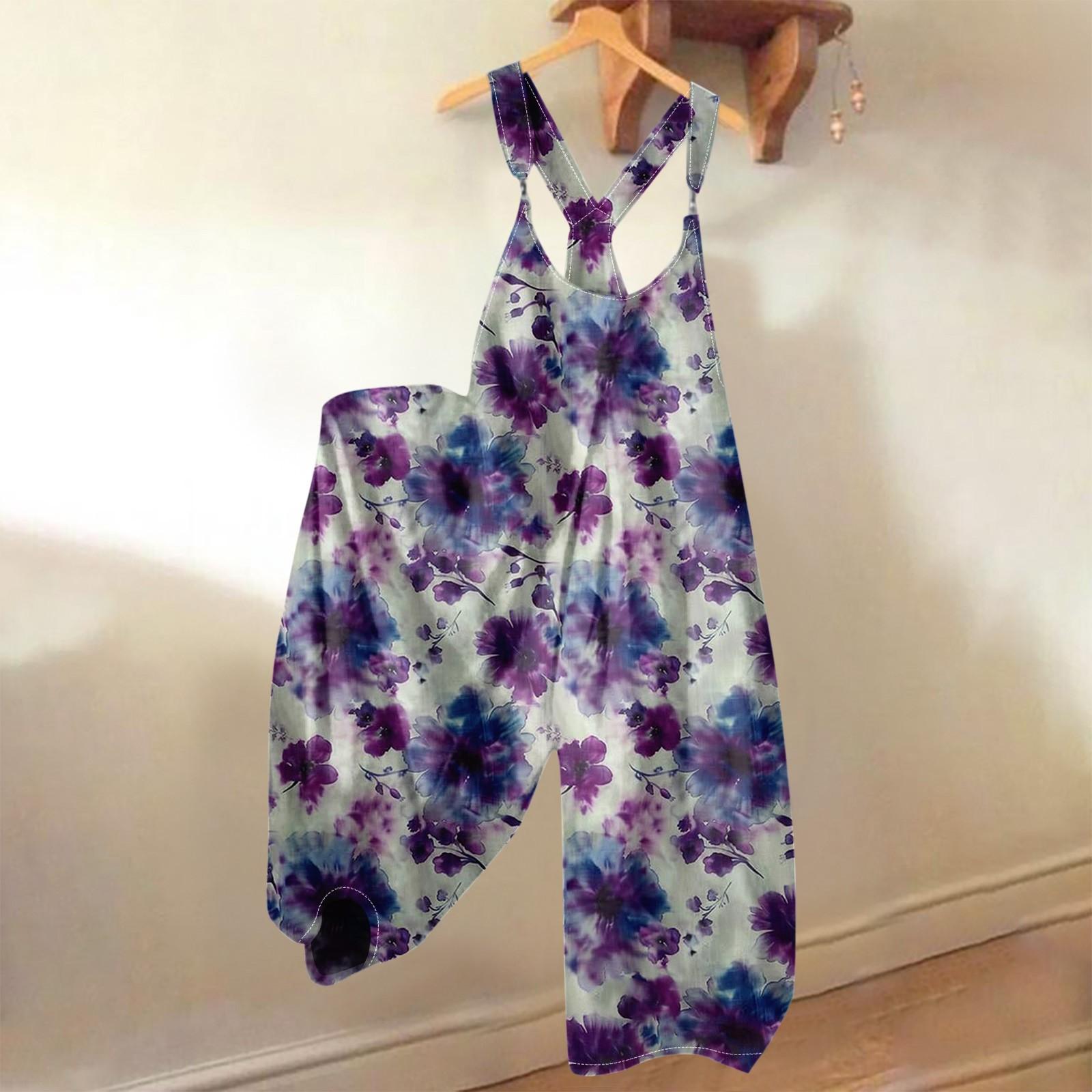 Women s Summer Overalls Floral Print Vintage Jumpsuit (Non-Adjustable Straps) M
Women s Summer Overalls Floral Print Vintage Jumpsuit (Non-Adjustable Straps) M