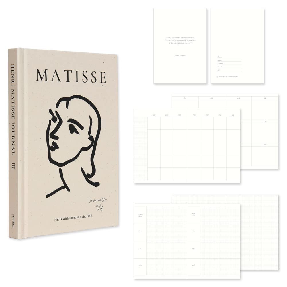 Monolike Henri Matisse Diary HENRI MATISSE JOURNAL Henri Matisse Hardcover Diary Annual Monthly Weekly Illustration Diary Western-style - Plan,
Monolike Henri Matisse Diary HENRI MATISSE JOURNAL Henri Matisse Hardcover Diary Annual Monthly Weekly Illustration Diary Western-style - Plan,