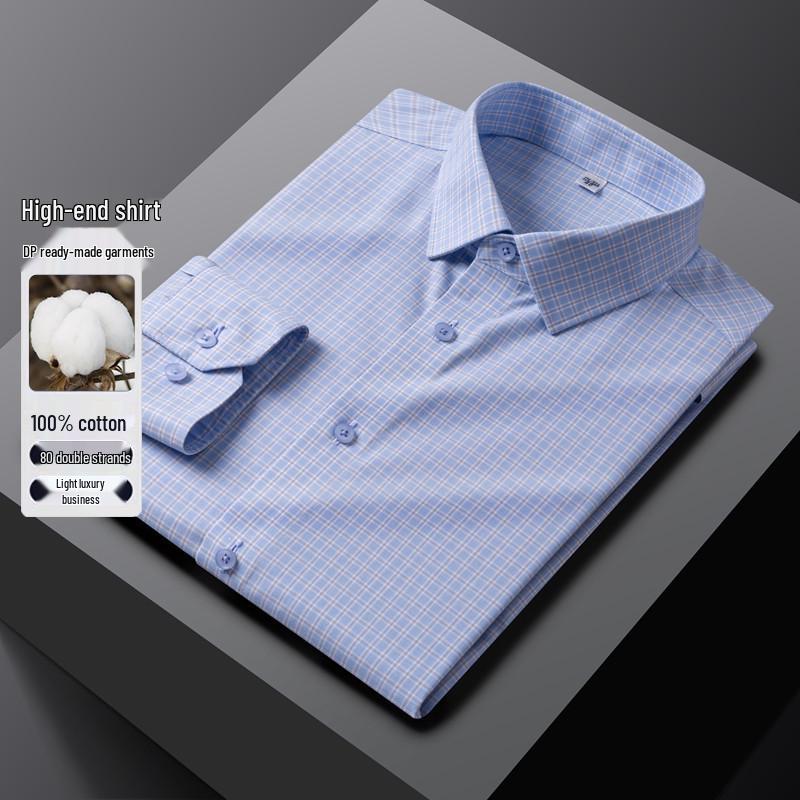 Winter Three Treasures Lei Professional Non-Iron 100% Cotton Plaid Long Sleeve Shirt 43
Winter Three Treasures Lei Professional Non-Iron 100% Cotton Plaid Long Sleeve Shirt 43