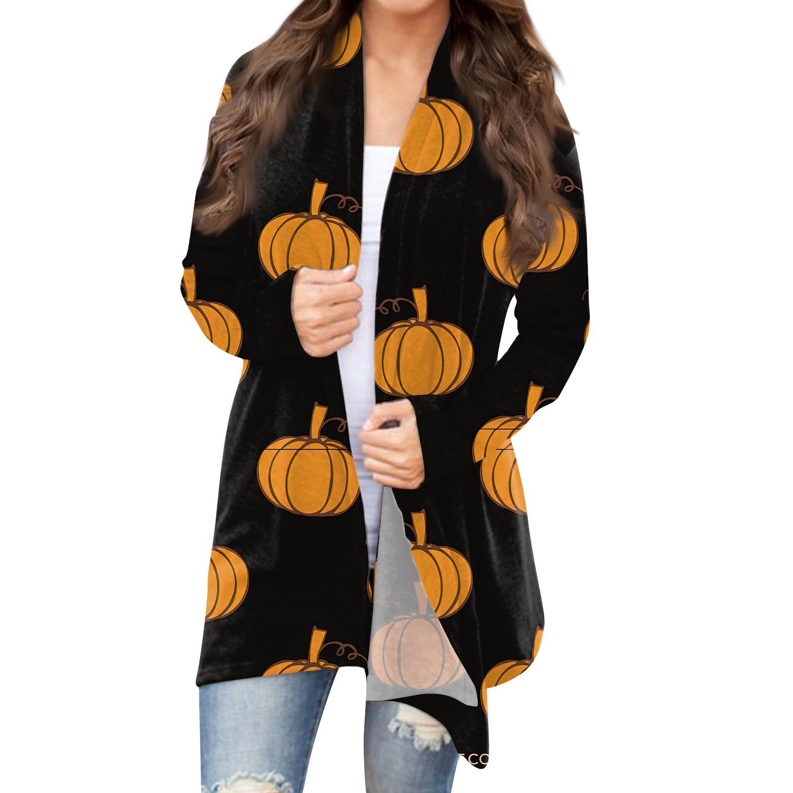 Жіноча модна повсякденна куртка з довгим рукавом і принтом на Хеллоуїн середньої довжини XL помаранчевий
Жіноча модна повсякденна куртка з довгим рукавом і принтом на Хеллоуїн середньої довжини XL помаранчевий