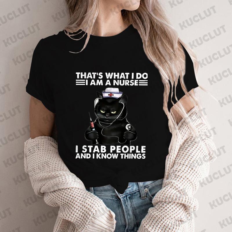 Thats What I Do I Am A Nurse Print TShirt for Unisex Clothing Funny Nurse Tee Shirt Femme Kawaii Black Cat Tops Nursing Clothes 4XL
Thats What I Do I Am A Nurse Print TShirt for Unisex Clothing Funny Nurse Tee Shirt Femme Kawaii Black Cat Tops Nursing Clothes 4XL