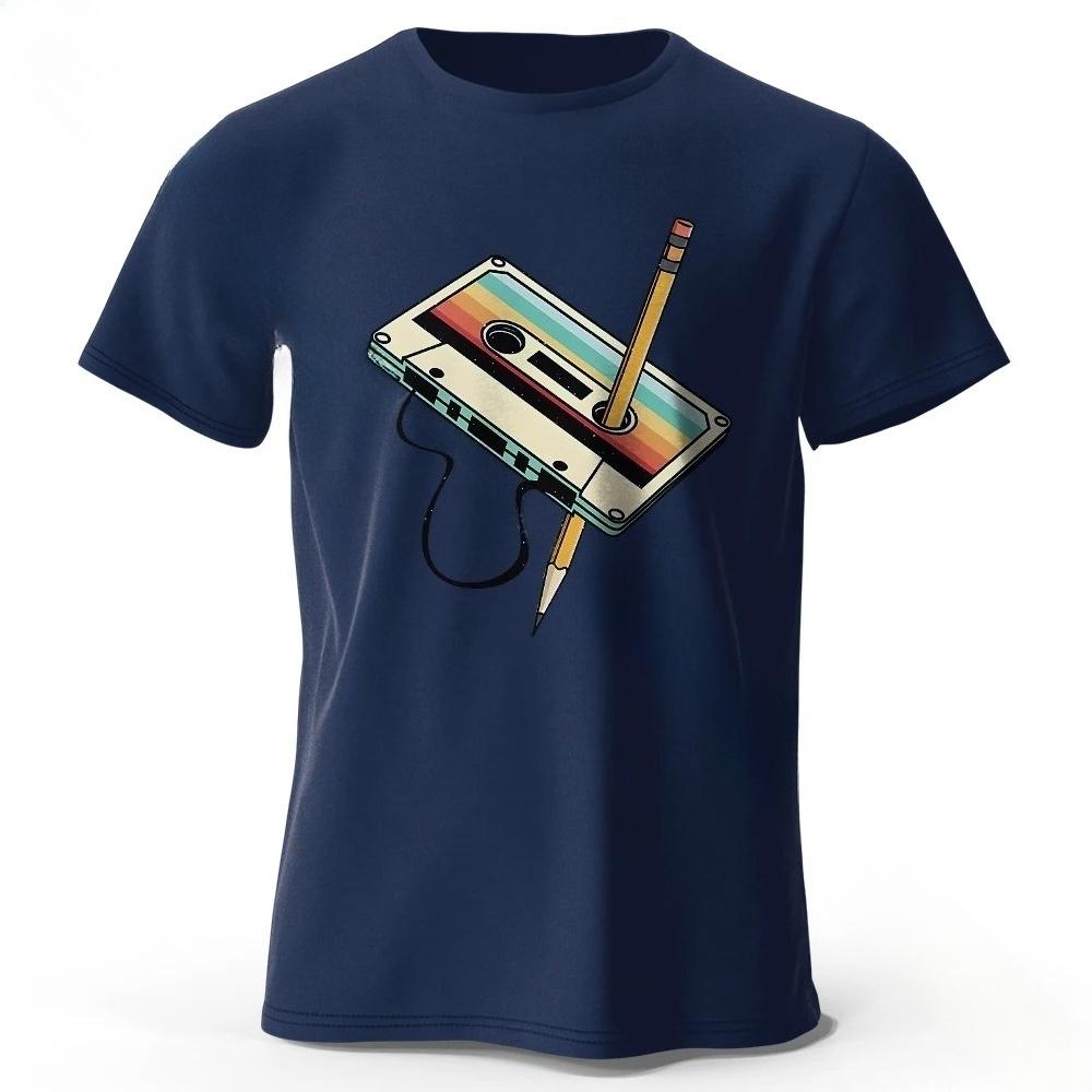 Men s Women s Summer Tape Printed T-Shirt Soft Breathable Round Neck Casual Comfortable Short Sleeve Cotton T-shirt 3XL темно-синього кольору
Men s Women s Summer Tape Printed T-Shirt Soft Breathable Round Neck Casual Comfortable Short Sleeve Cotton T-shirt 3XL темно-синього кольору