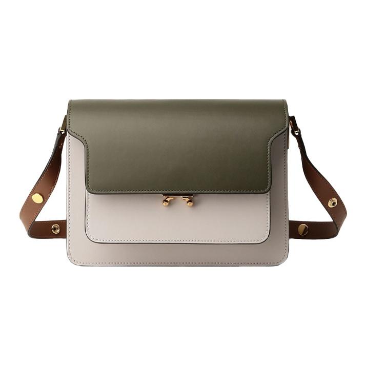 Marni Trunk Accordion Bag Leather Black Edges Gold Metal Buckle Leather Handheld Crossbody Shoulder Bag Gray Green With Brown SBMPN09NO3LV583Z089N Basic Set (Bag+Dust Bag)
Marni Trunk Accordion Bag Leather Black Edges Gold Metal Buckle Leather Handheld Crossbody Shoulder Bag Gray Green With Brown SBMPN09NO3LV583Z089N Basic Set (Bag+Dust Bag)